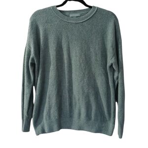 Barefoot Dreams Green Crew Neck Cozy Pullover Size Small
